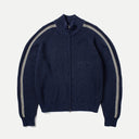Navy Wolfe Zip Knit Cardigan