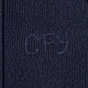 Navy Wolfe Zip Knit Cardigan