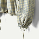 Oyster Gingham Lailah Lightweight Bomber