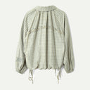 Oyster Gingham Lailah Lightweight Bomber