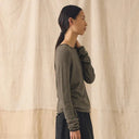 Brown Umber/Biscuit Stripe Cashmere Neat Sweater