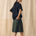 Dark Olive Linen Shorts