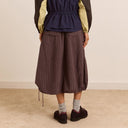 Merlot Stripe Lainey Midi Skirt