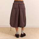 Merlot Stripe Lainey Midi Skirt