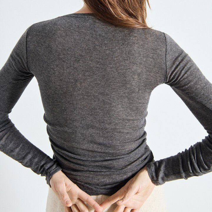 Charcoal Massachusetts Long Sleeve T-Shirt