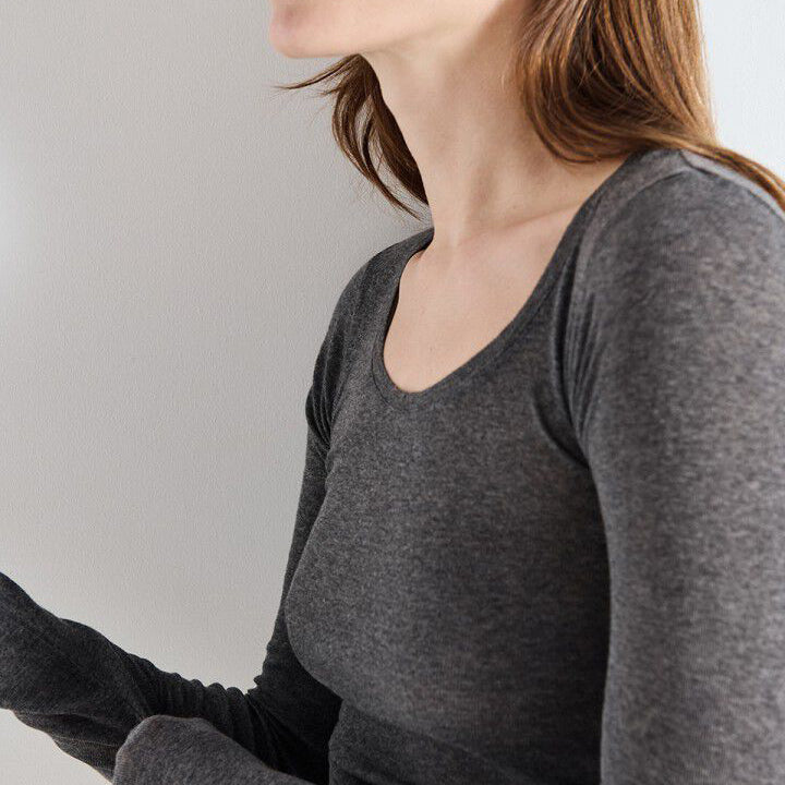 Charcoal Massachusetts Long Sleeve T-Shirt