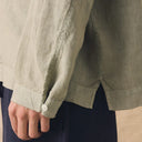 Cement Camp Collar Garment Dyed Linen Shirt