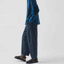 Navy Balloon Cotton Poplin Casper Trousers
