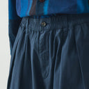Navy Balloon Cotton Poplin Casper Trousers
