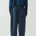 Navy Balloon Cotton Poplin Casper Trousers