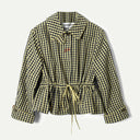 Navy Gingham Myrtle Trench Coat