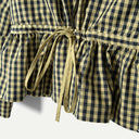 Navy Gingham Myrtle Trench Coat