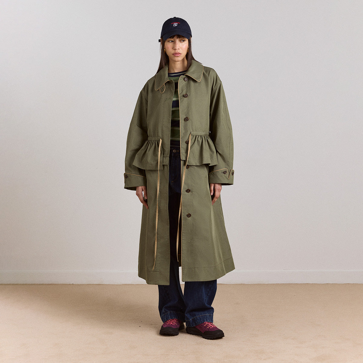Sage Myrtle Trench Coat