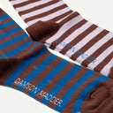 Mix Choc Stripe 2 Pack Socks