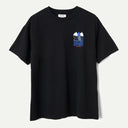 Black Nature Bathing Graphic T-Shirt