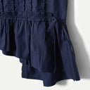 Navy Leighton Ruffle Blouse
