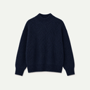 Navy Maxi Rib Sweater