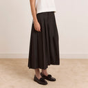 Navy Pinstripe Winona Pleated Culotte