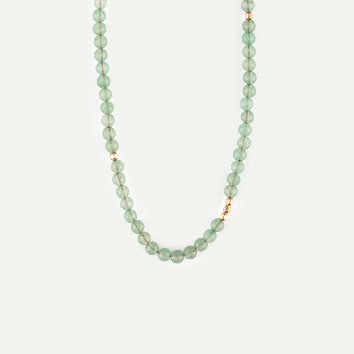 Oceanus Green Aventurine Beaded Necklace