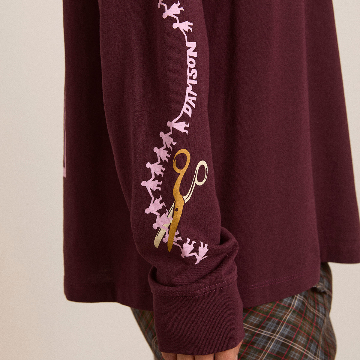 Fig Paper Cut Gals Long Sleeve T-Shirt