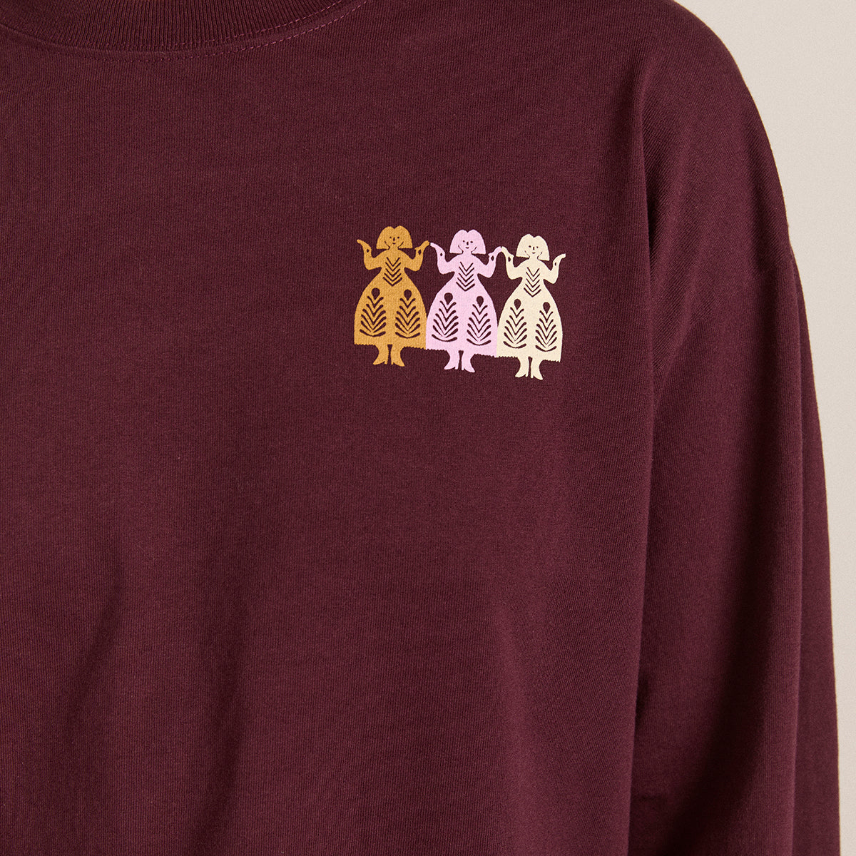 Fig Paper Cut Gals Long Sleeve T-Shirt