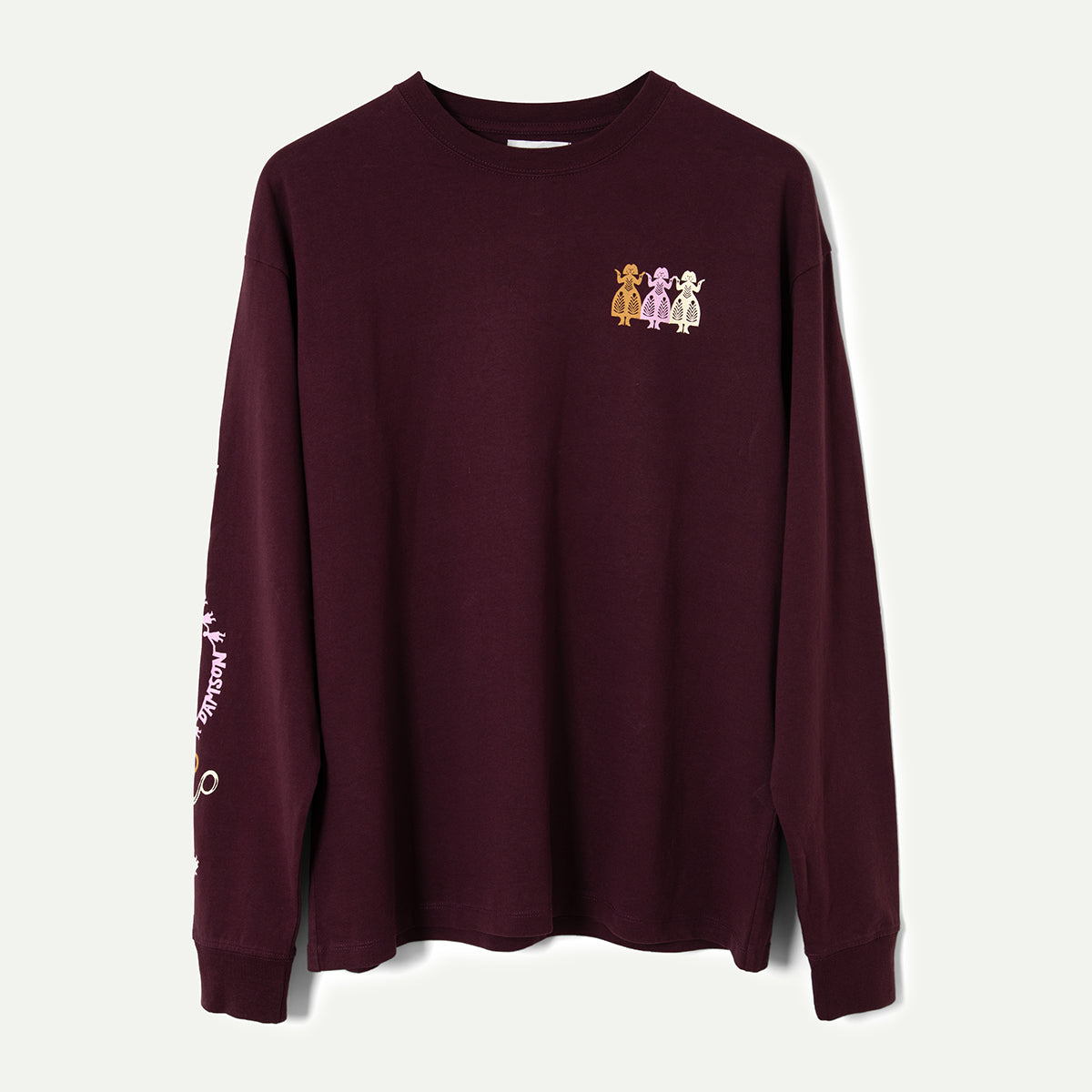 Fig Paper Cut Gals Long Sleeve T-Shirt