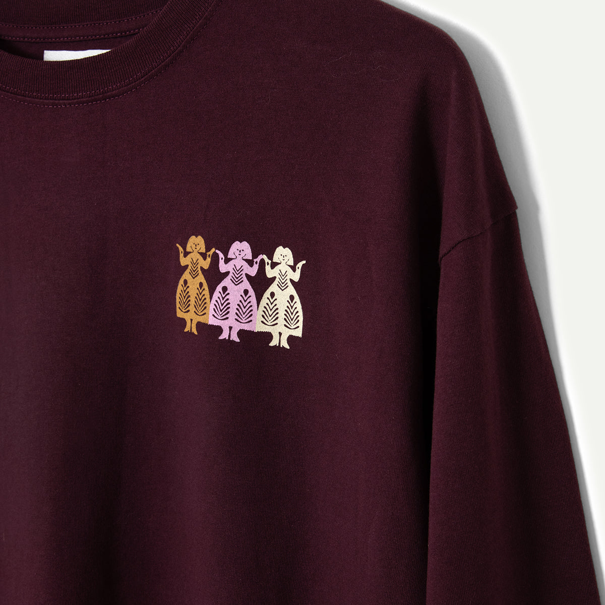 Fig Paper Cut Gals Long Sleeve T-Shirt