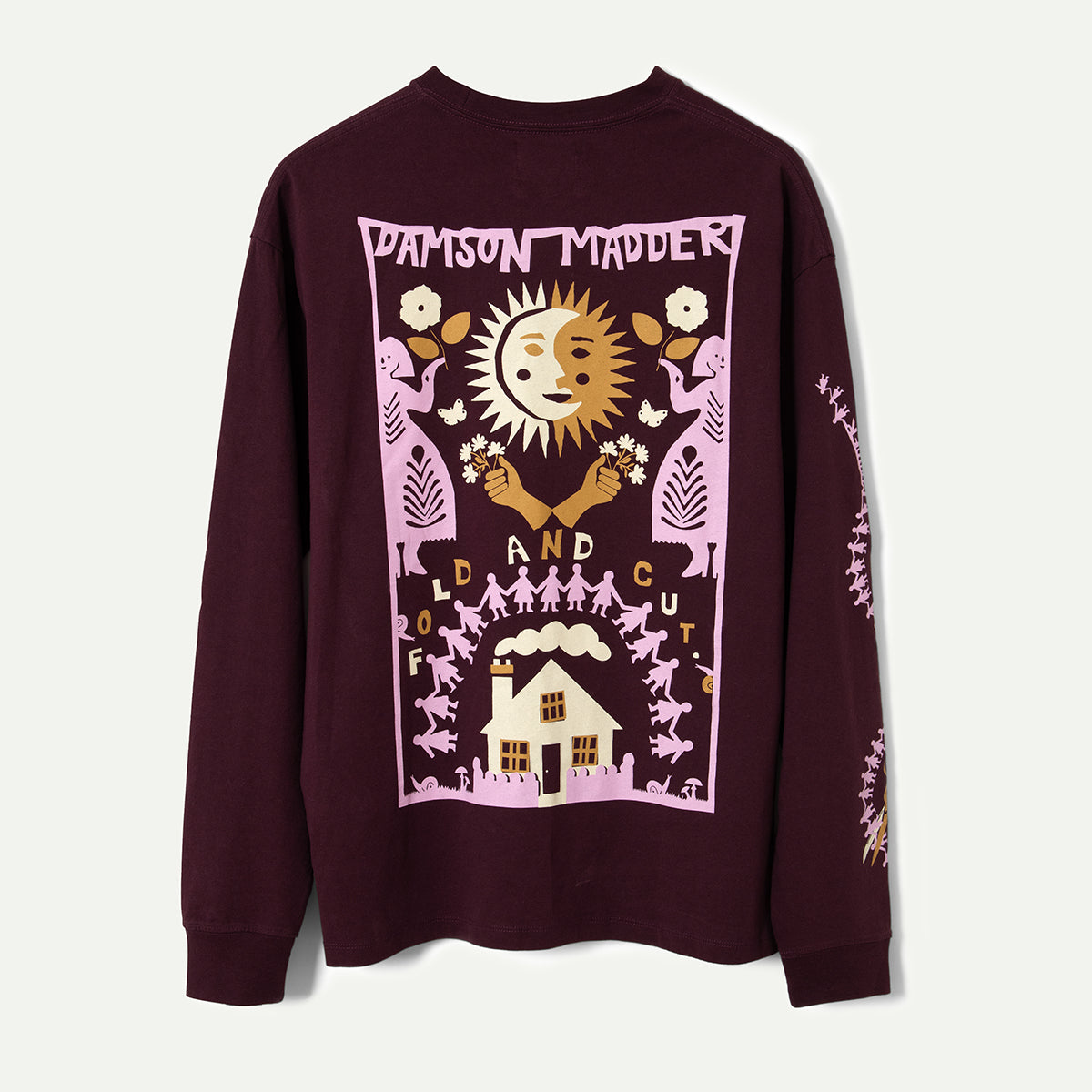 Fig Paper Cut Gals Long Sleeve T-Shirt