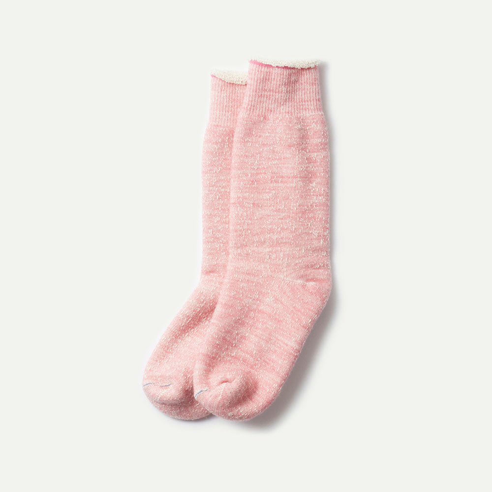 Light Pink Double Face Crew Socks