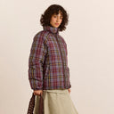 Plum Check Reversible Opal Puffer