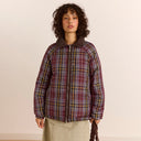 Plum Check Reversible Opal Puffer