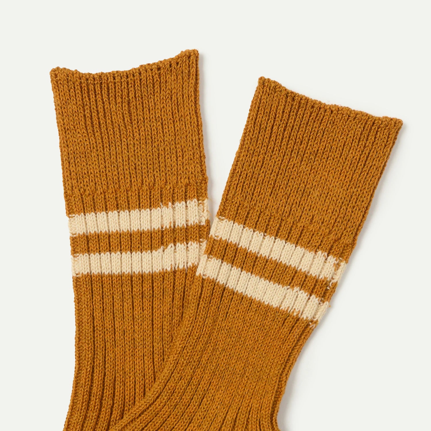Sunset Gold Stripe Crew Socks