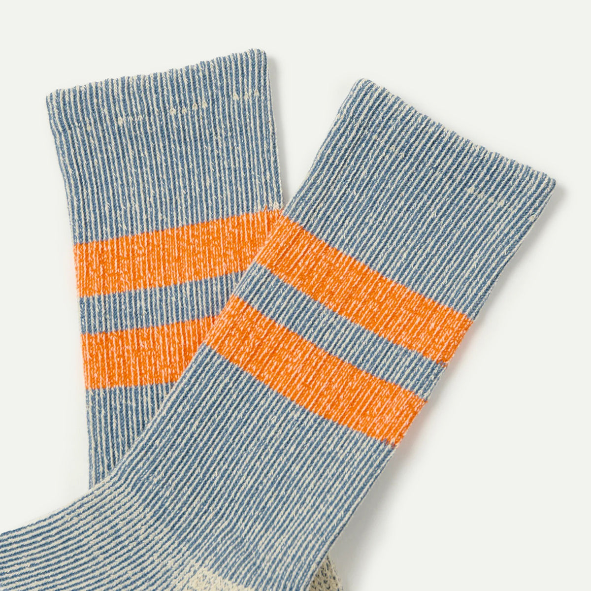 Blue/Orange Marl Crew Socks