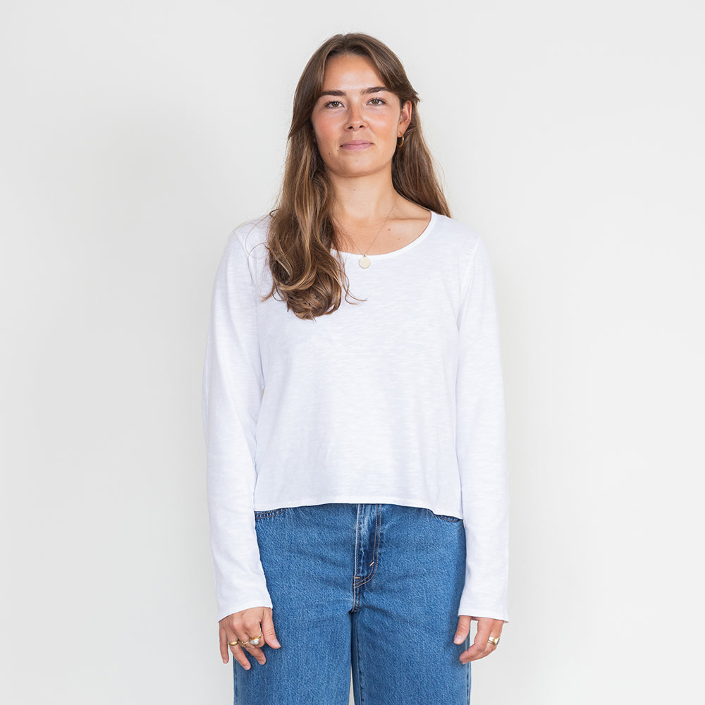 R.Goods White Long Sleeve Lucy Tee