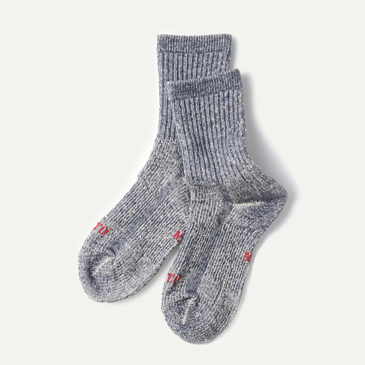 Navy Double Face Mini Crew Socks