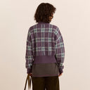 Brushed Check Saffy Merino Wool Cardigan