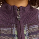 Brushed Check Saffy Merino Wool Cardigan