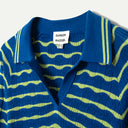 Blue/Mint Merino Blend Silvia Polo Jumper