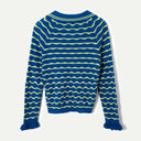 Blue/Mint Merino Blend Silvia Polo Jumper