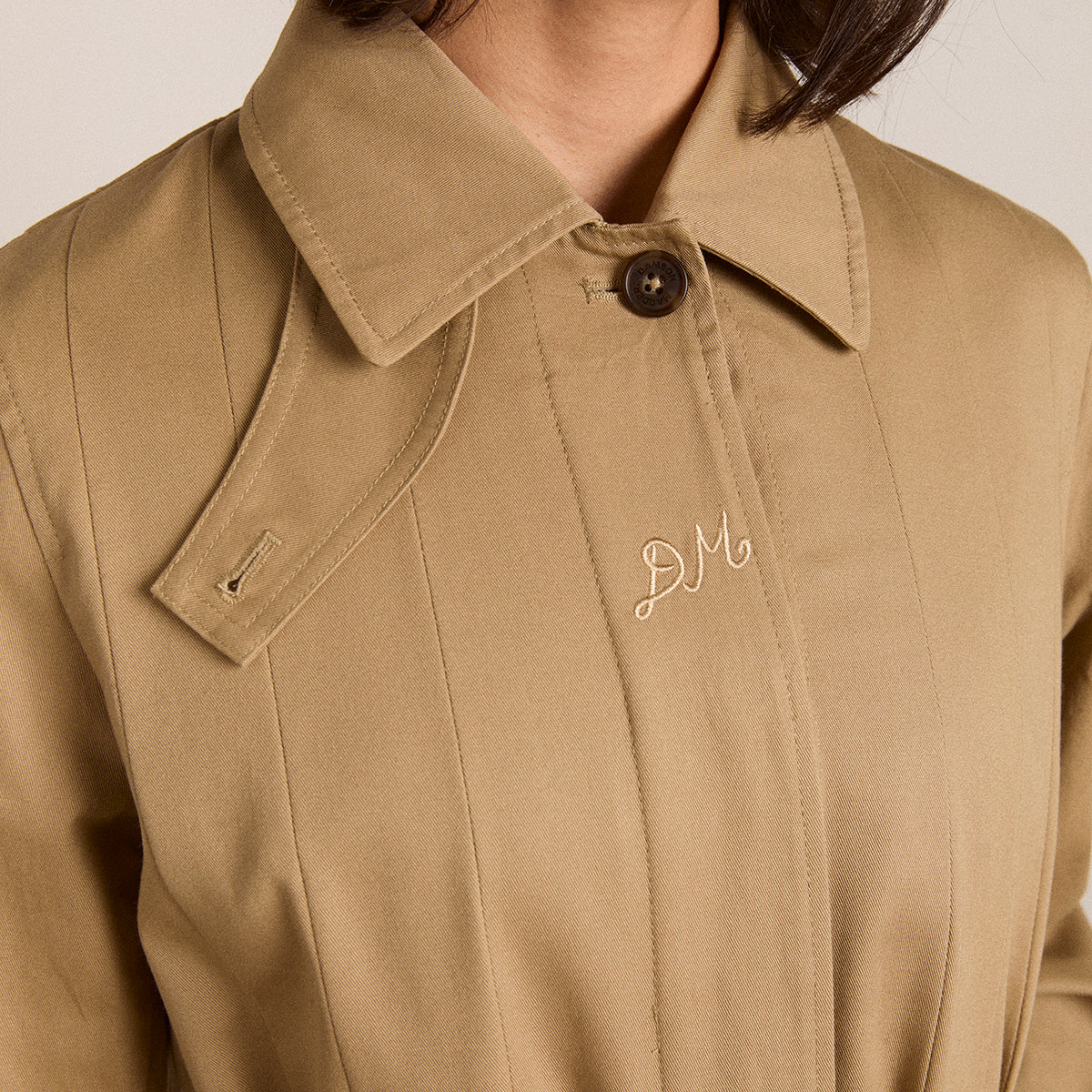 Light Stone Sofia Pleated Trench