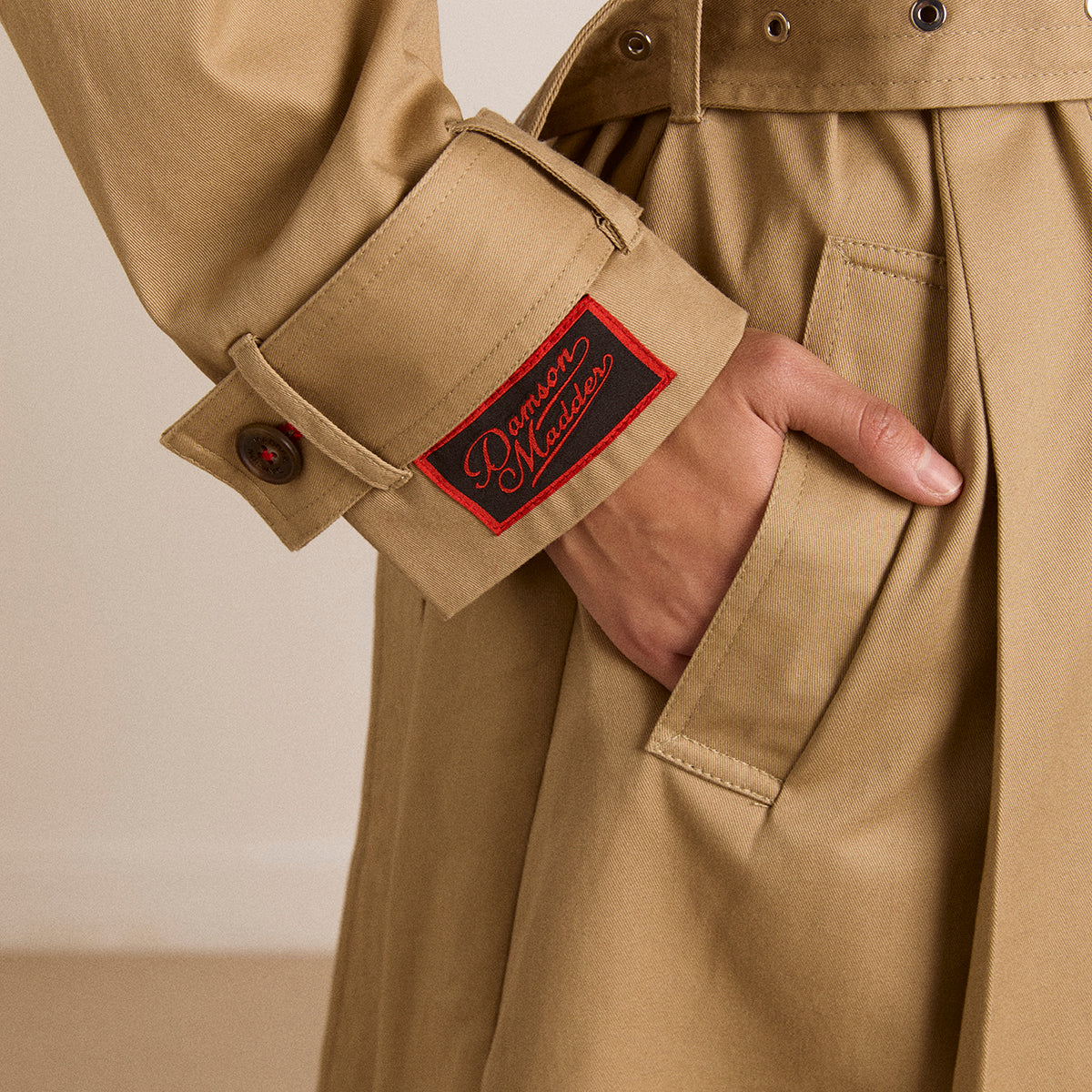 Light Stone Sofia Pleated Trench