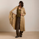 Light Stone Sofia Pleated Trench