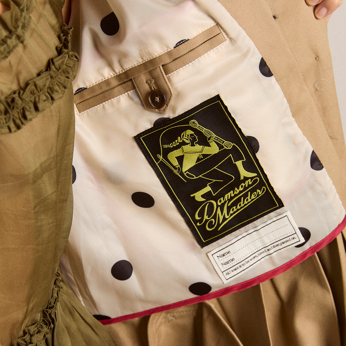 Light Stone Sofia Pleated Trench