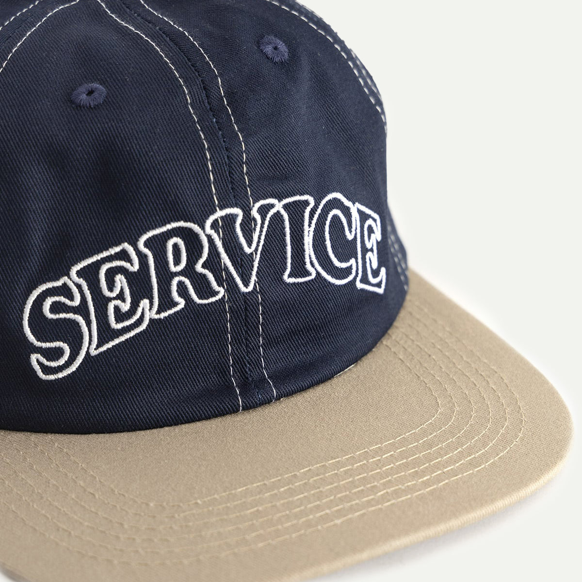 Navy/Khaki Arch Logo Contrast Stitch Cap