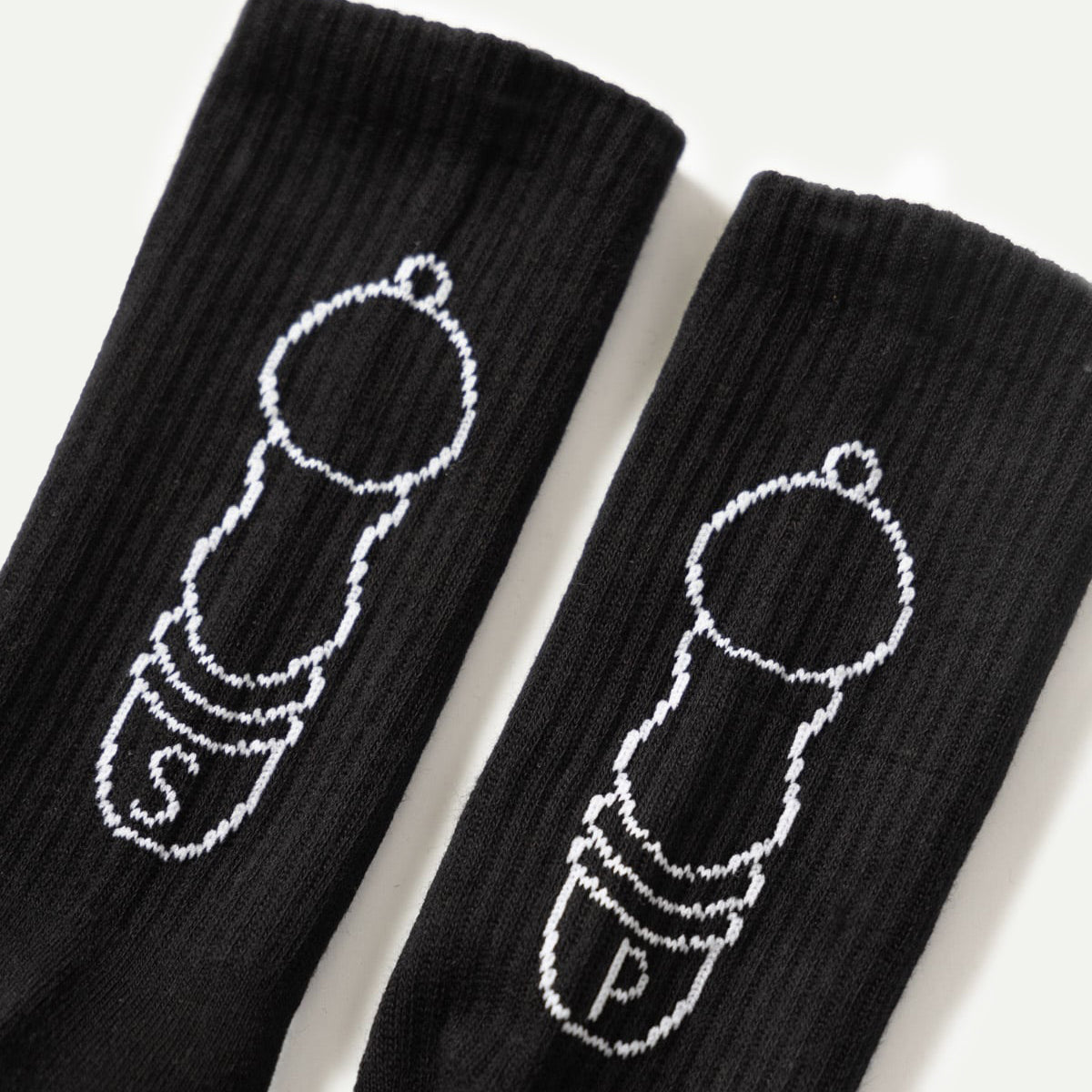 Black Salt and Pepper Socks