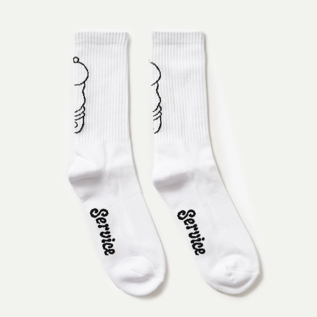 White Salt and Pepper Socks