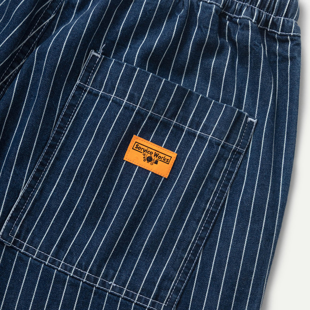 Indigo Pinstripe Denim Chef Pant