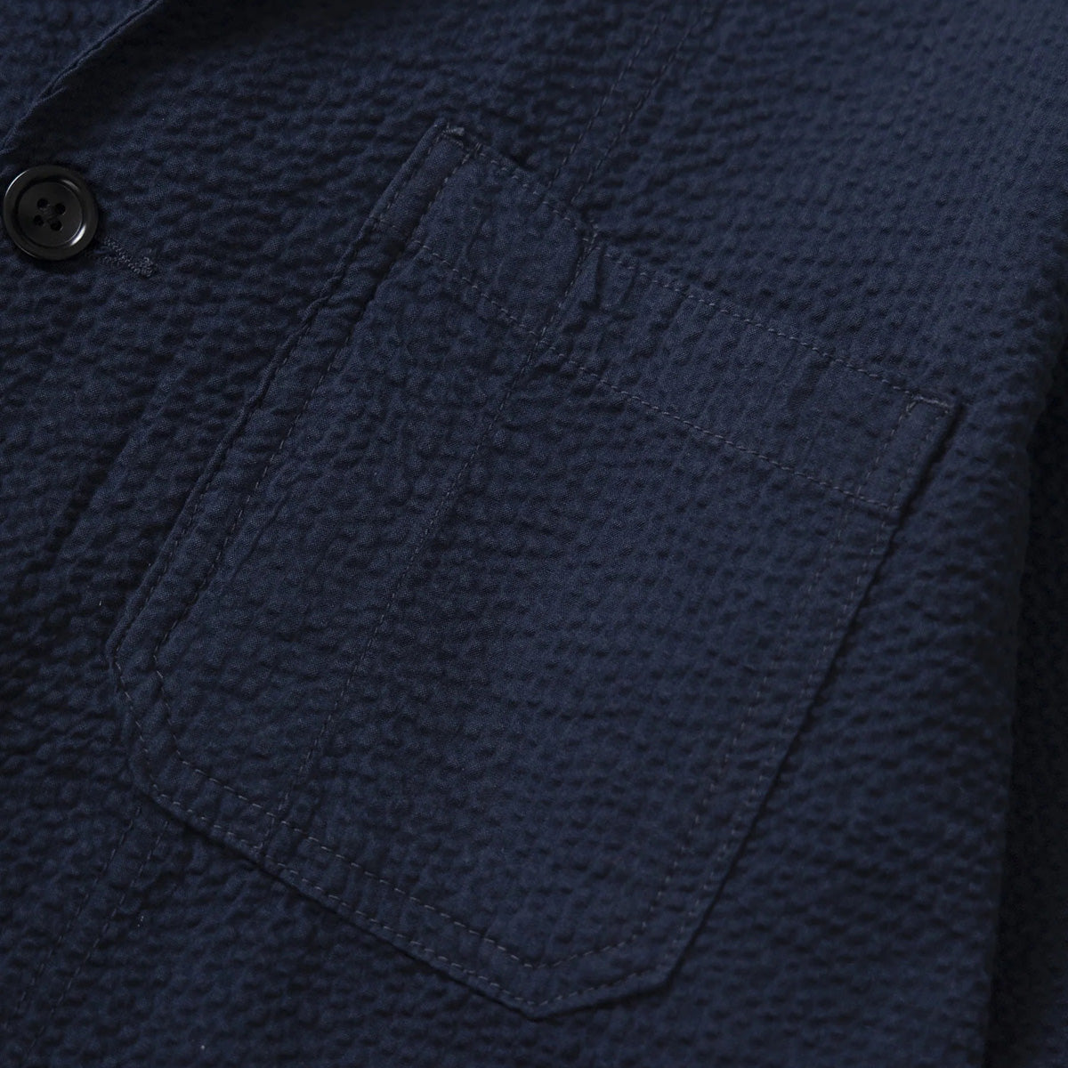 Dark Navy Seersucker Server Suit Jacket