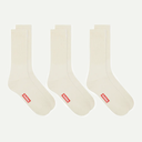 Ivory 3 Pack Crew Sock