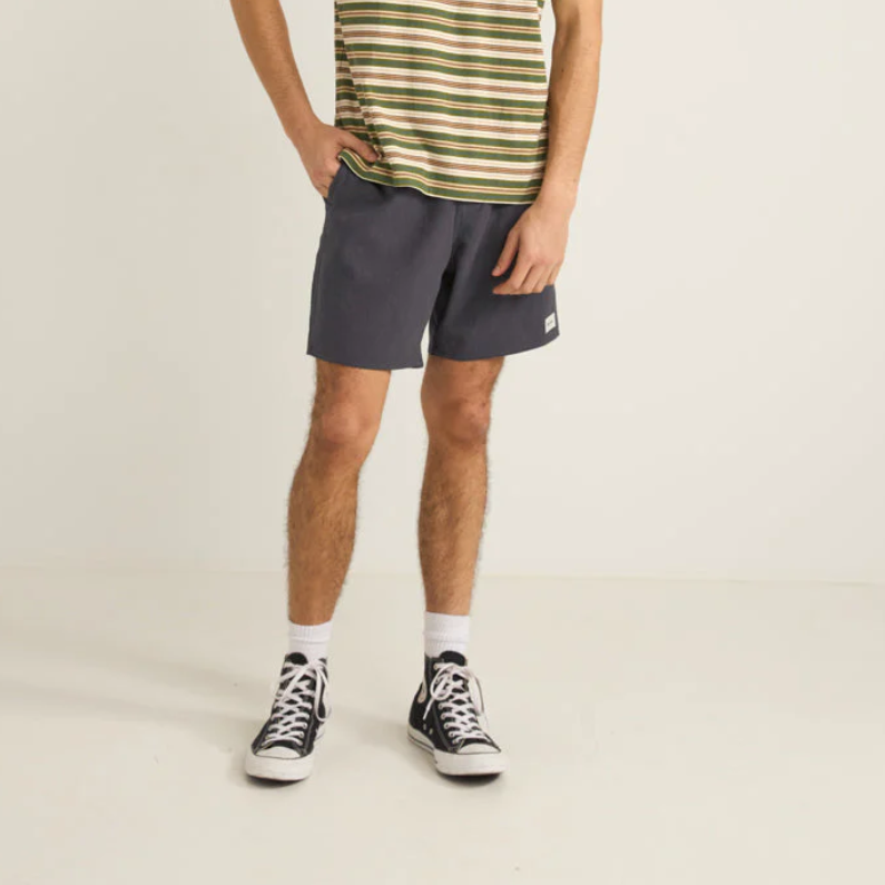 Rhythm Navy Textured Linen Jam Short